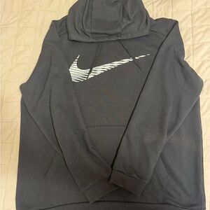 Nike Dri-Fit Black Hoodie Oversized XL Swoosh Sweatshirt